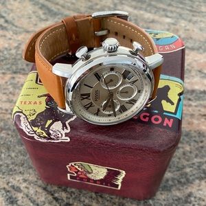 Mens brown Fossil watch